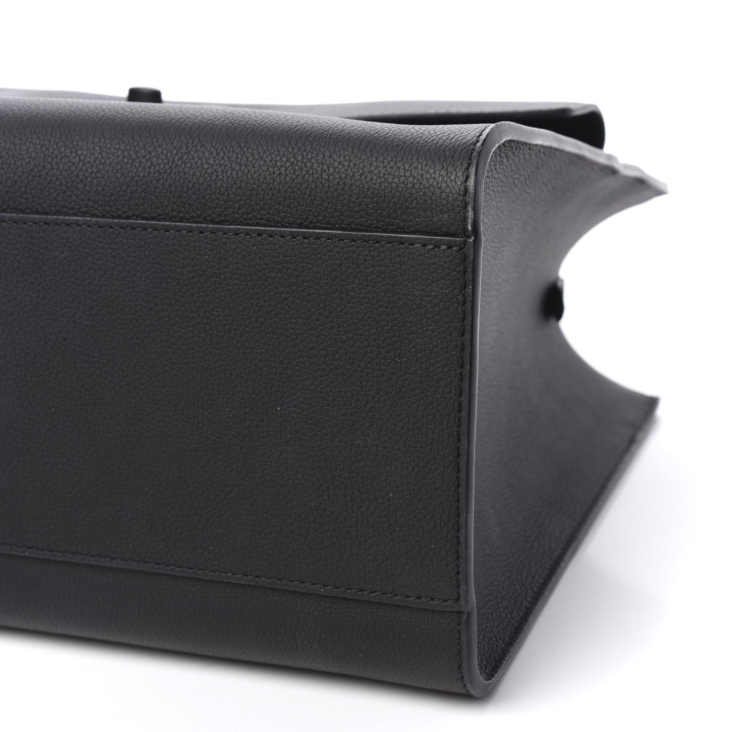 Soft Calfskin Lockme Tote MM Black