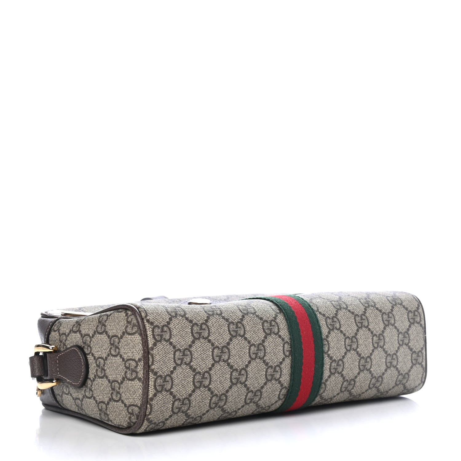 Gucci GG Supreme Monogram Web Small Ophidia Shoulder Bag Brown 3 of 4