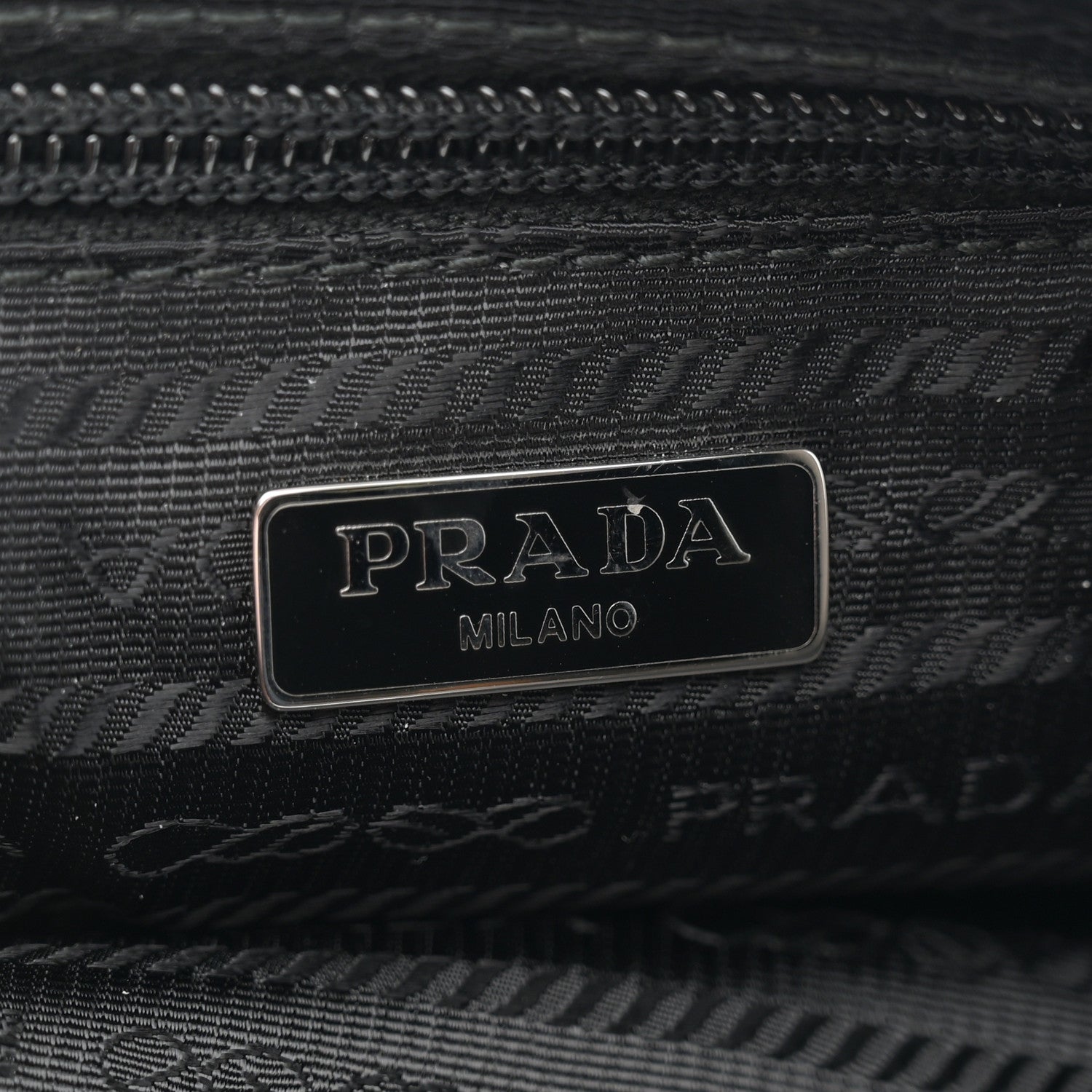Prada Tessuto Nylon Pochette Bag Black 6 of 10