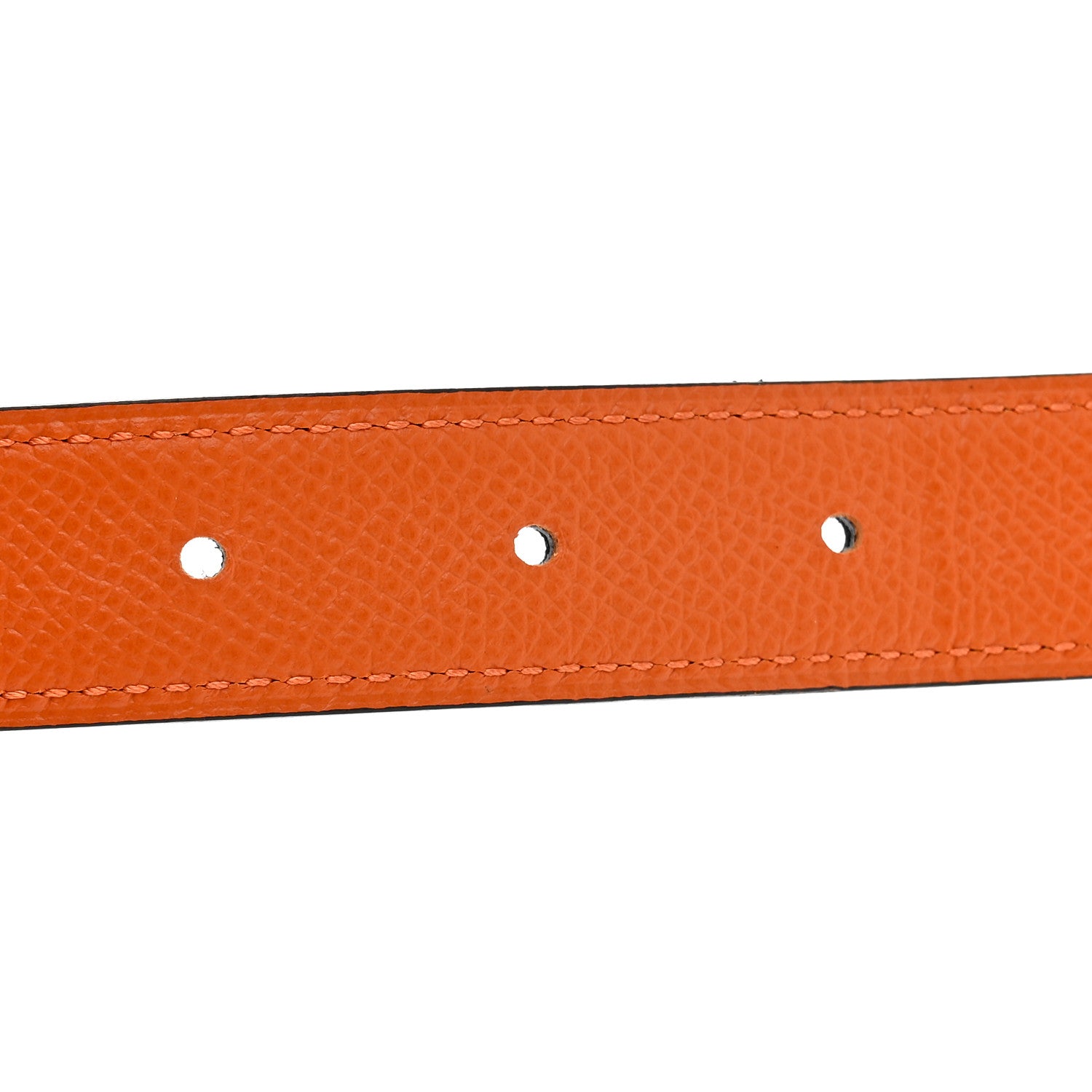 Hermes Swift Epsom 24mm Gamma Belt 75 30 Black Orange 7 of 7