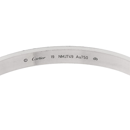 Cartier 18K White Gold LOVE Bracelet 19 7 of 9