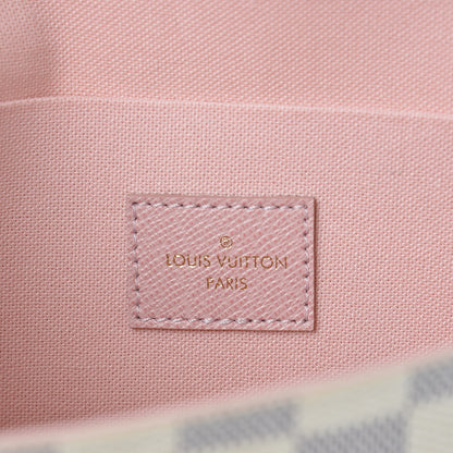Louis Vuitton Damier Azur Pochette Felicie Chain Wallet Rose Ballerine 7 of 12