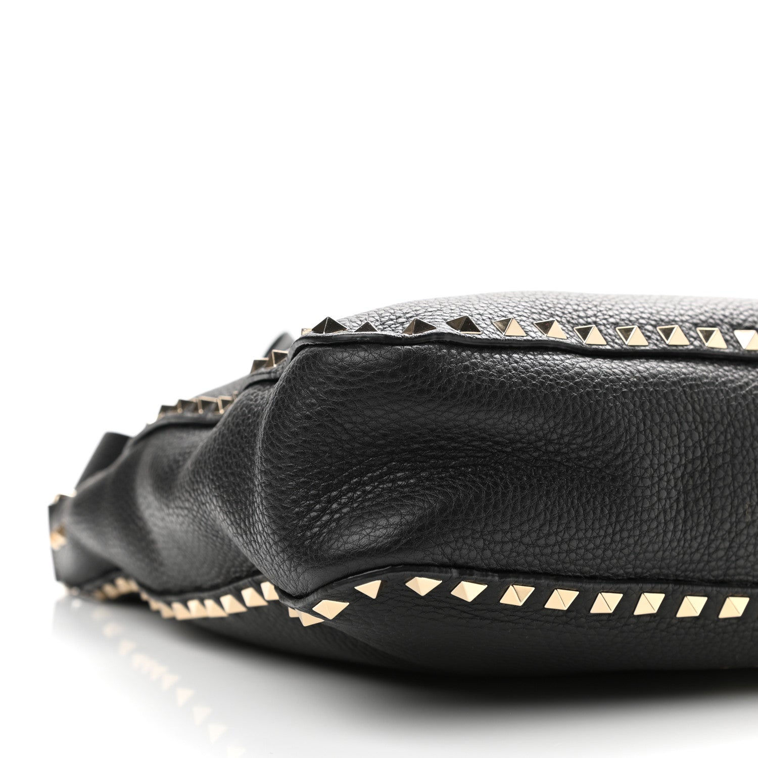 Valentino Garavani Pebbled Calfskin Large Rockstud Flip-Lock Messenger Bag Black 8 of 9