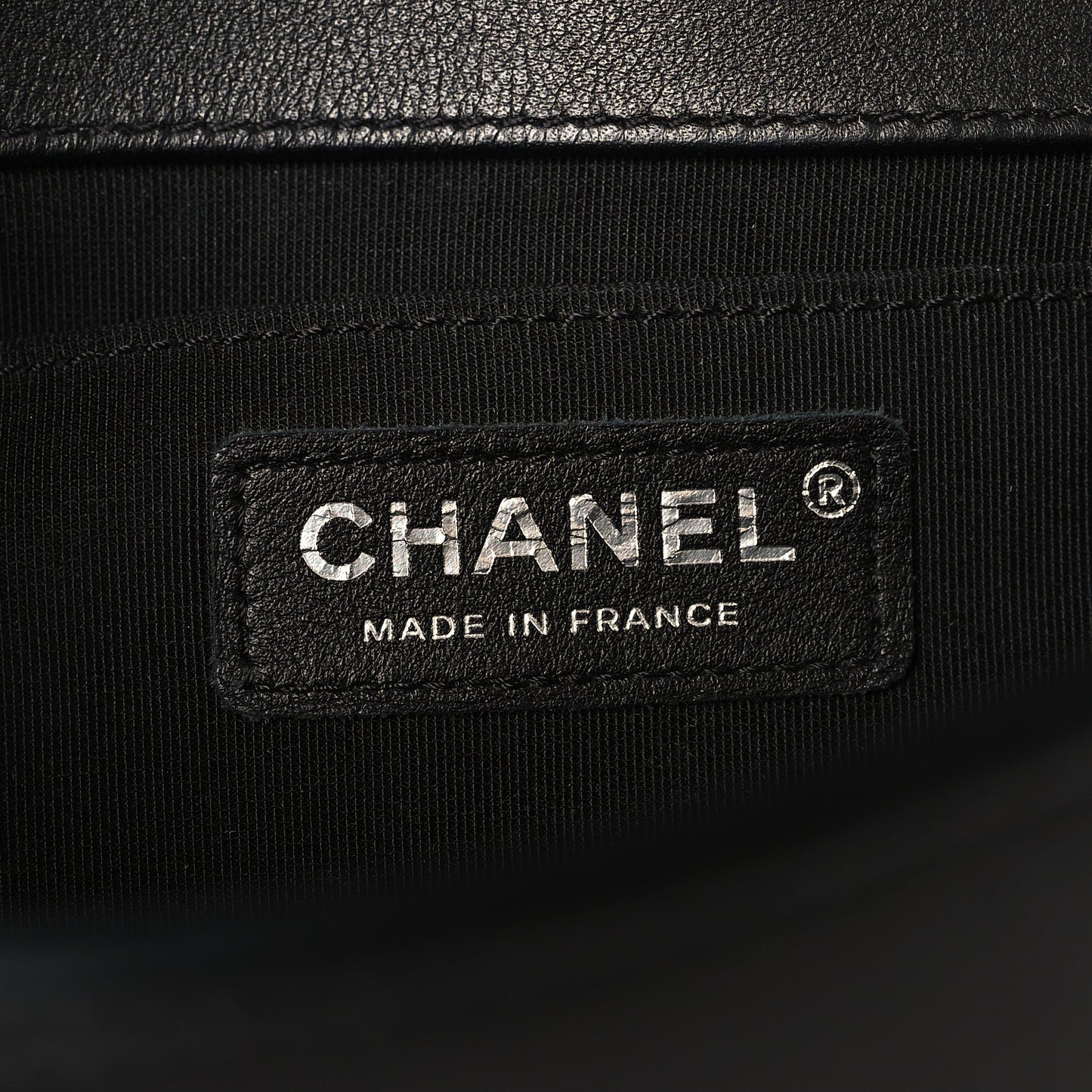 Lambskin Braided Woven Medium Boy Flap Black