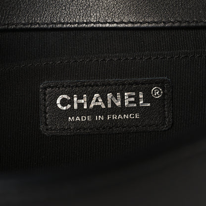 Chanel Lambskin Braided Woven Medium Boy Flap Black 6 of 10