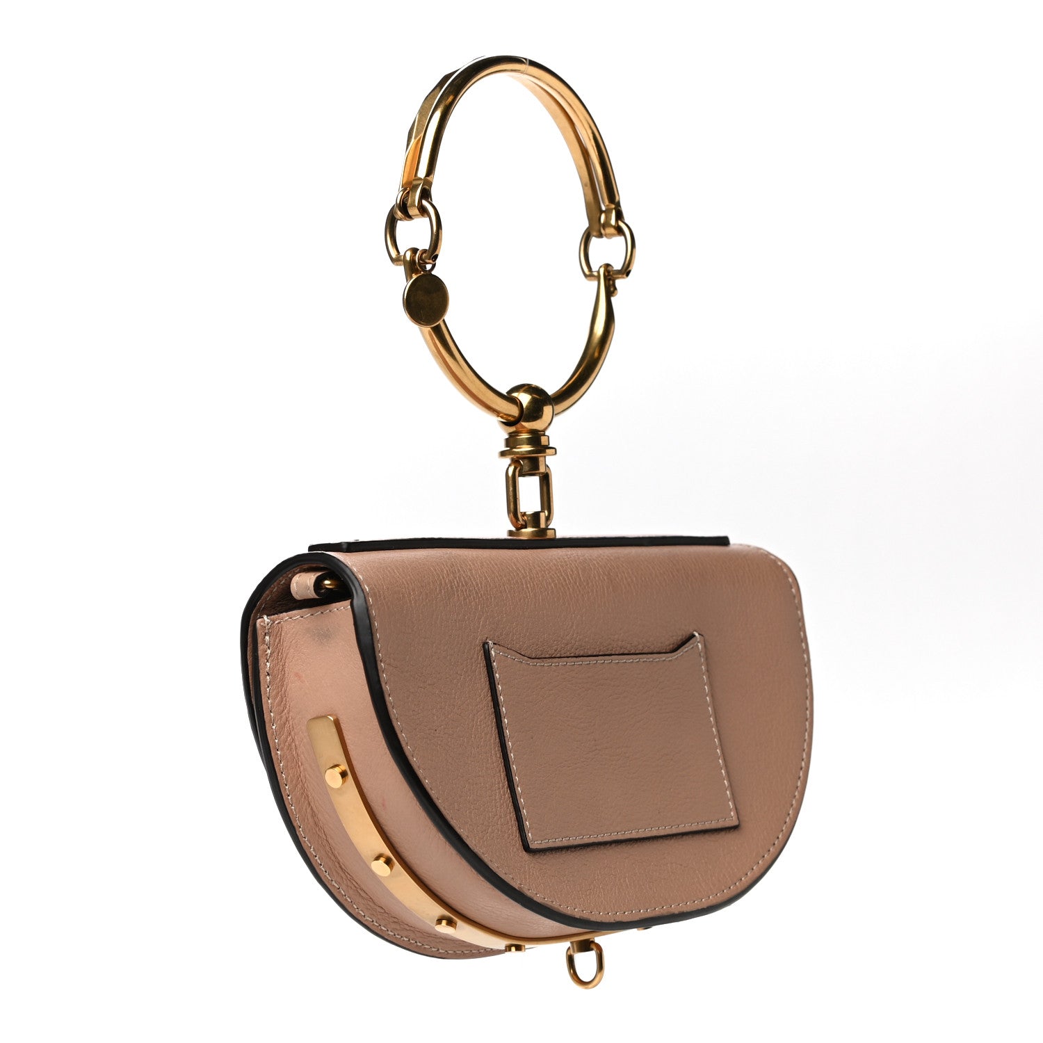 Chloe Calfskin Small Nile Bracelet Minaudiere Bag Biscotti Beige 3 of 9