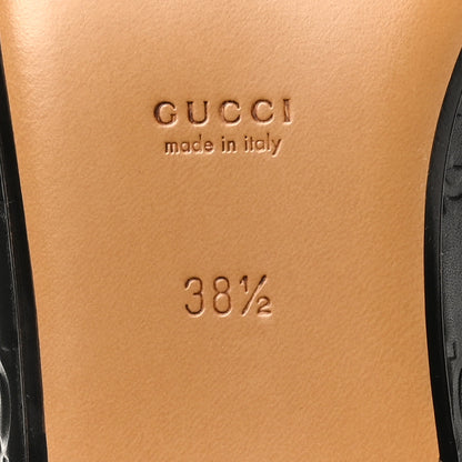 Gucci Glamour Calfskin Guccissima Womens Princetown Slippers 38.5 Black 8 of 9