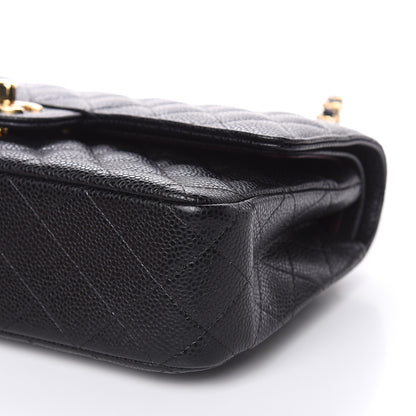 Chanel Caviar Quilted Medium Double Flap Black 9 of 10