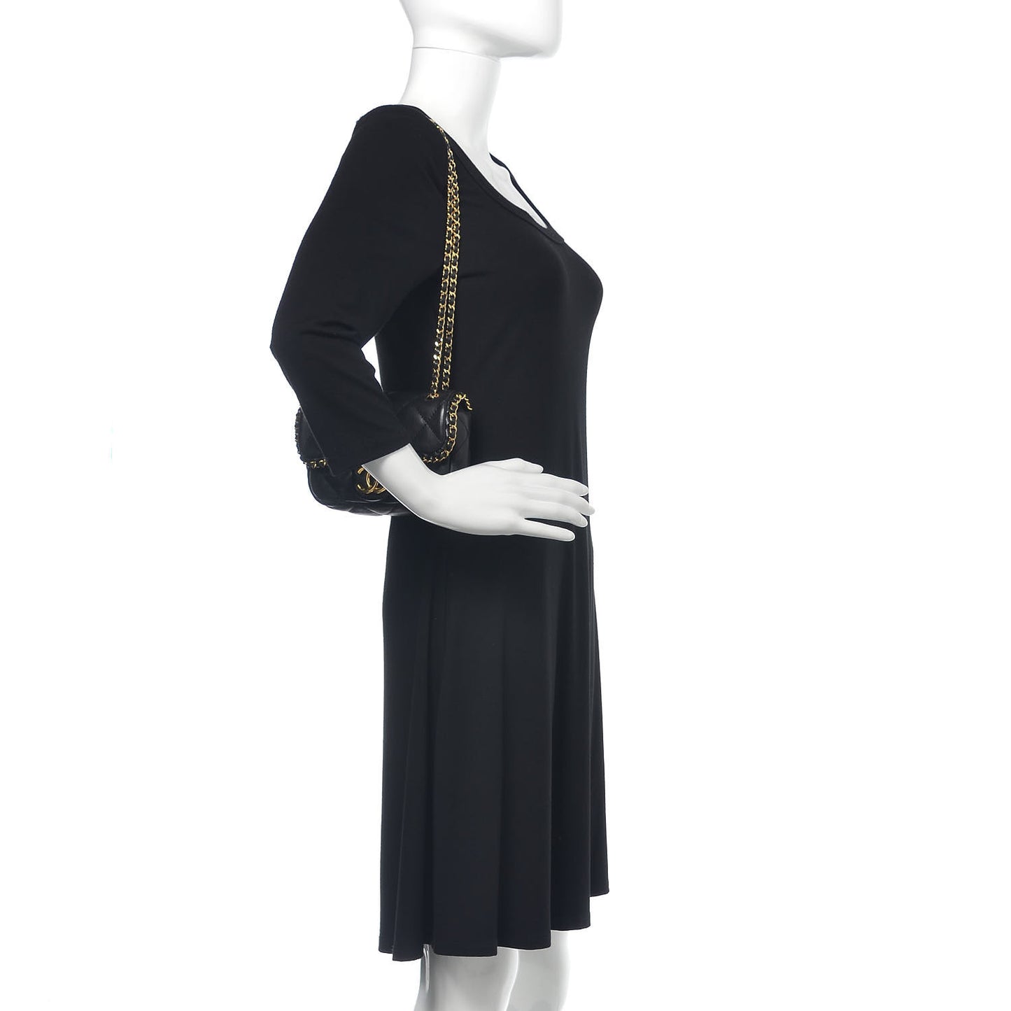 Calfskin Mini Chain Me Flap Black