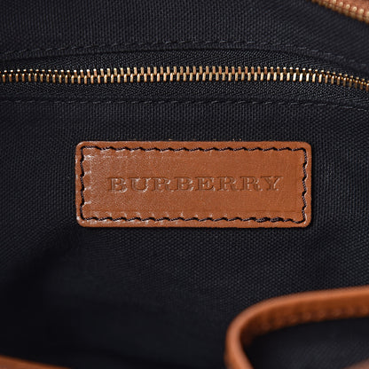 Burberry House Check Bridle Calfskin Small Dutton Hobo Light Tan 6 of 14