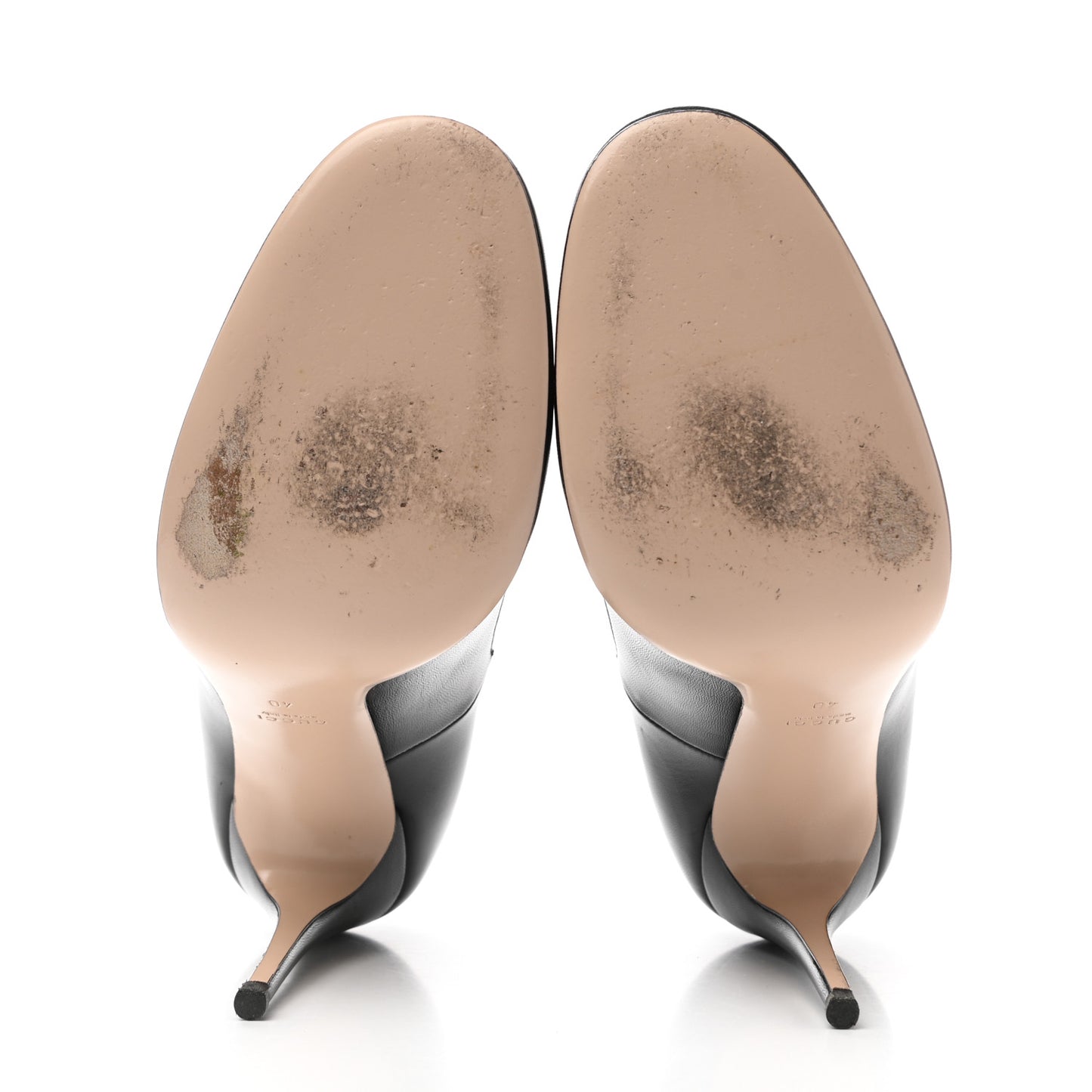 Calfskin Pearl Embellished Pumps 40 Black