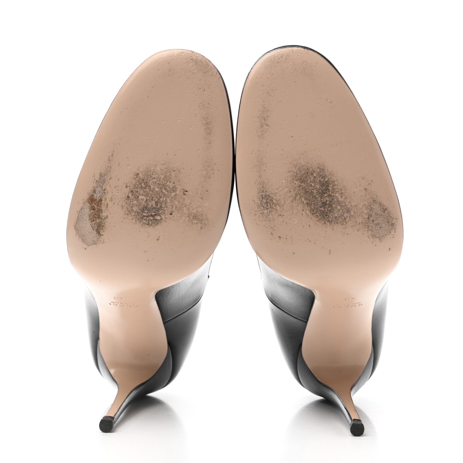 Gucci Calfskin Pearl Embellished Pumps 40 Black 5 of 14
