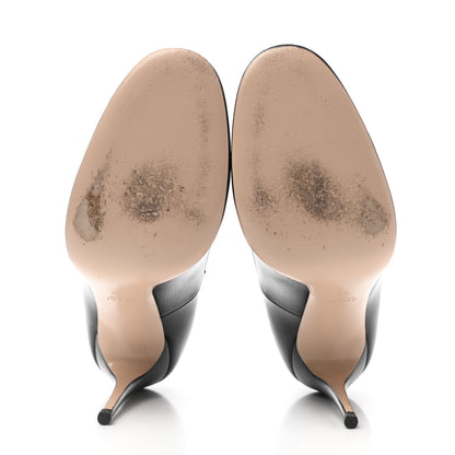Gucci Calfskin Pearl Embellished Pumps 40 Black 5 of 14