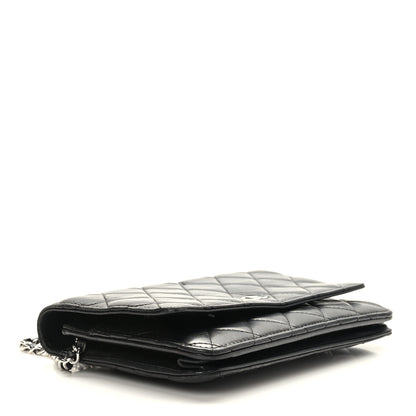 Chanel Lambskin Quilted Wallet On Chain WOC Black 4 of 10