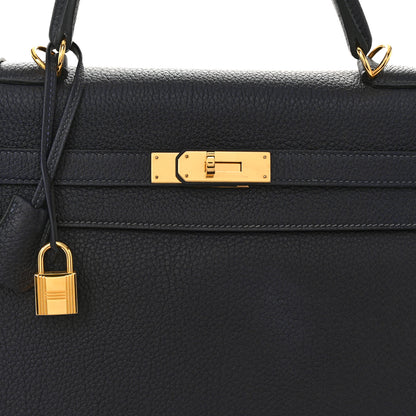 Hermes Togo Kelly Retourne 35 Indigo 8 of 12
