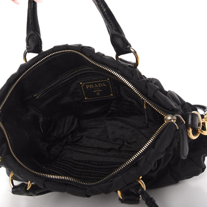 Prada Tessuto Nylon Gaufre Shopping Satchel Black 5 of 20