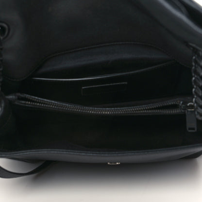 Saint Laurent Grain De Poudre Medium West Hollywood Monogram Fold-Over Black 5 of 7