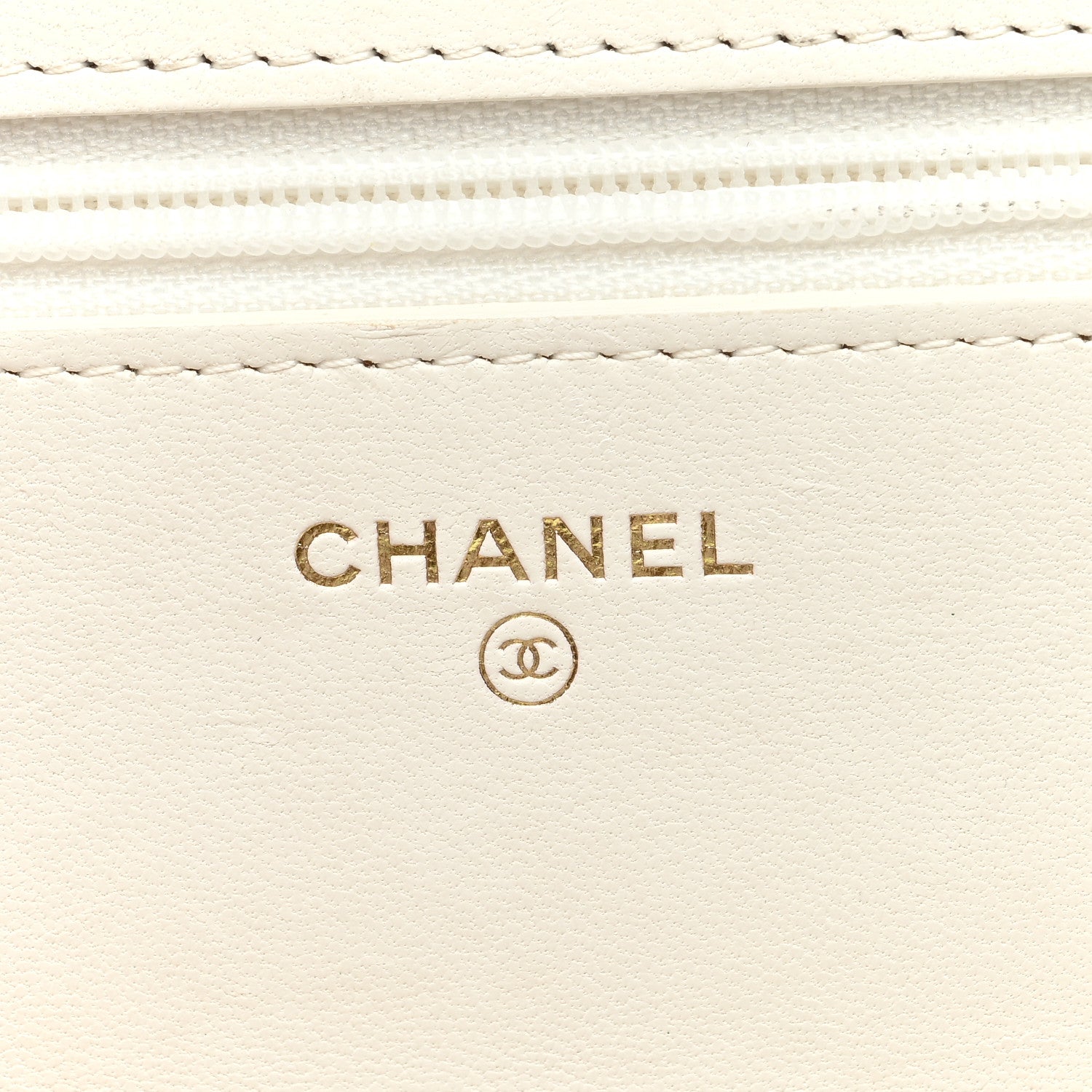 Chanel Lambskin Quilted Chanel 19 Wallet On Chain WOC White 6 of 10