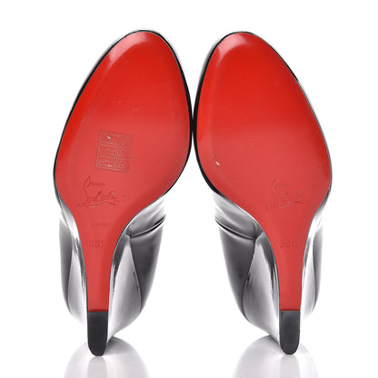 Christian Louboutin Patent Ron Ron Zeppa 80 Wedges 38.5 Black 5 of 9