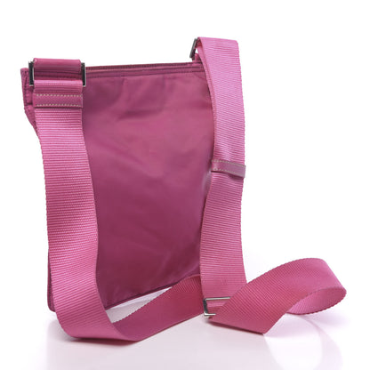 Prada Nylon Vela Flat Messenger Bag Fuxia 3 of 12
