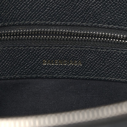 Balenciaga Signature Grained Calfskin Logo S Ville Top Handle Bag Black Grey 6 of 10