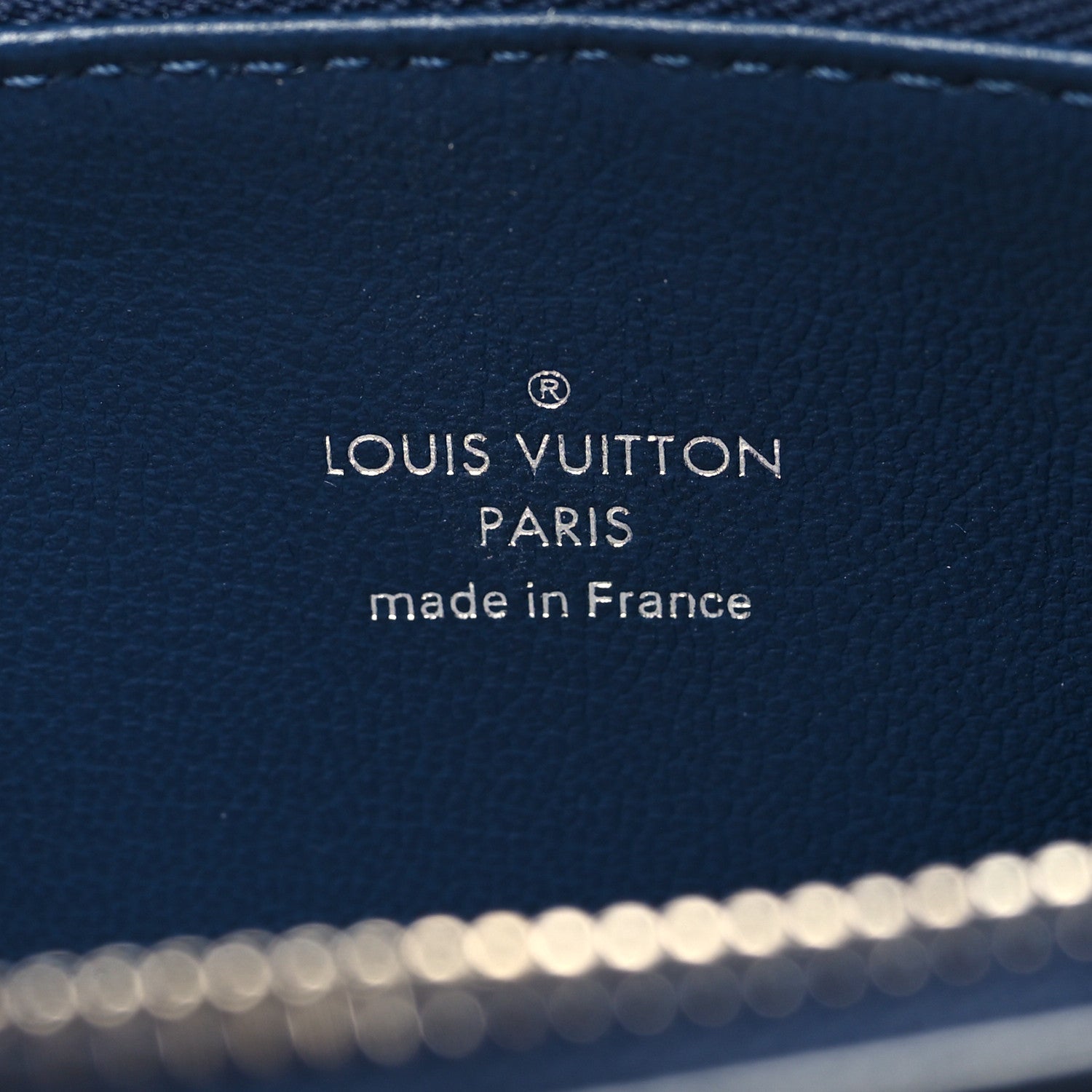 Louis Vuitton Lambskin Embossed Monogram Coussin PM Navy 8 of 14