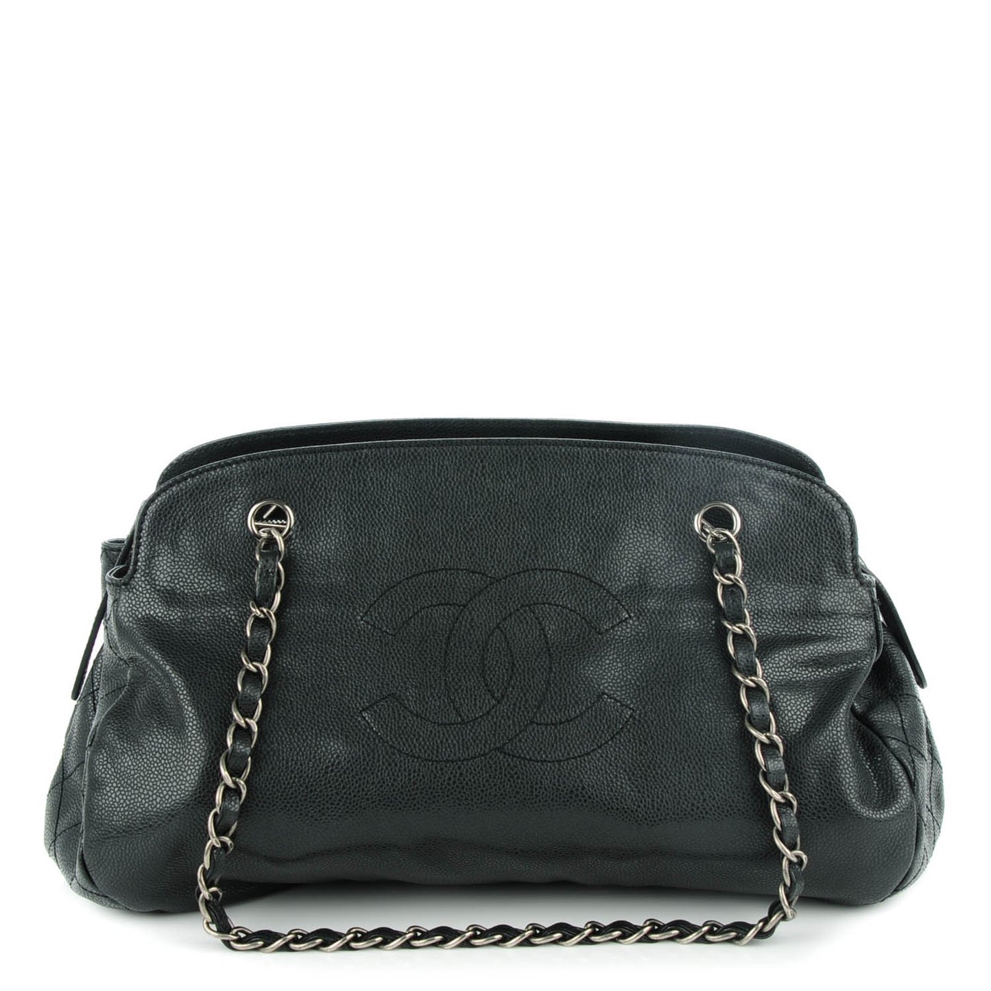 Caviar Quilted Timeless CC Bowler Bag Black