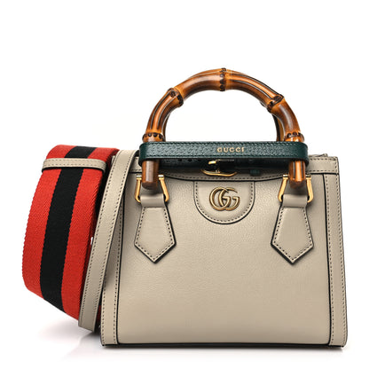 Gucci Wonka Grain Calfskin Mini Diana Tote Bag Oatmeal Vintage Green 1 of 9