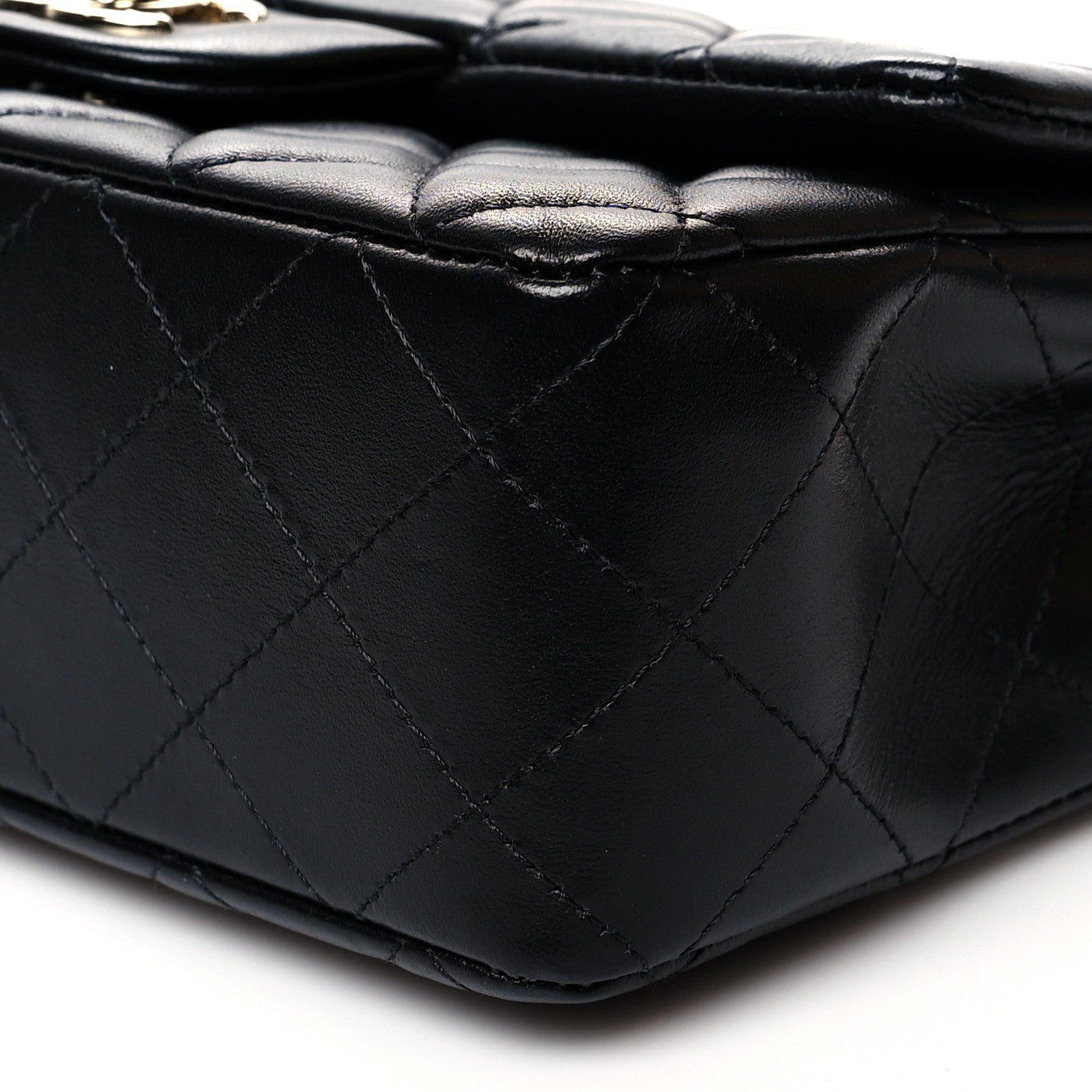 Chanel Lambskin Quilted Mini Rectangular Flap Black 10 of 10