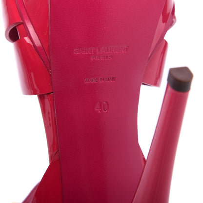 Saint Laurent Patent Tribute 105 Platform Sandals 40 Fuchsia 6 of 8