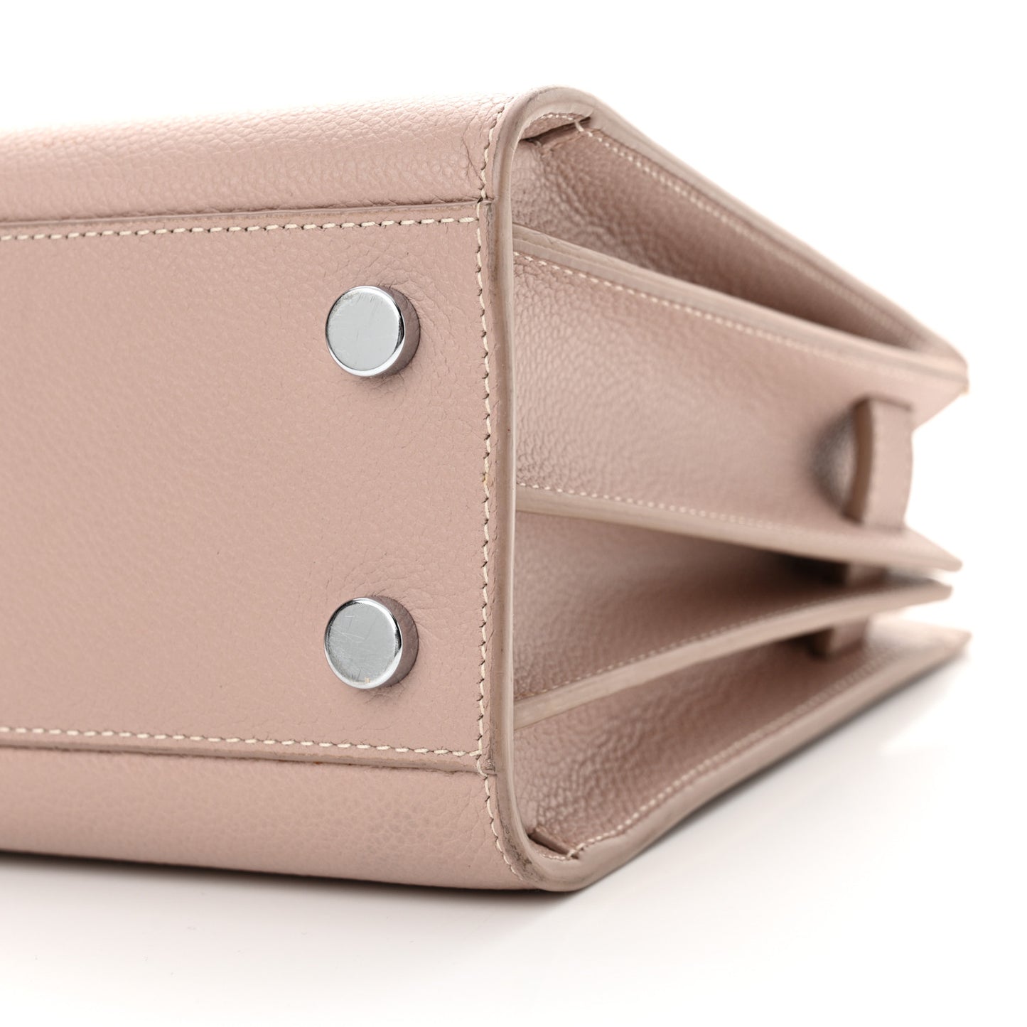 Grained Calfskin Nano Sac De Jour Antique Rose