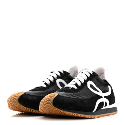 Loewe Nylon Suede Flow Runners Sneakers 42 Black 4 of 11