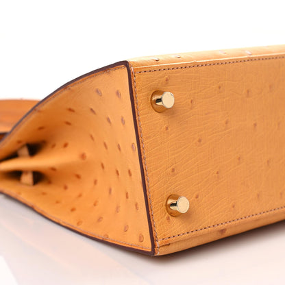Hermes Ostrich Kelly Sellier 25 Saffron 8 of 10