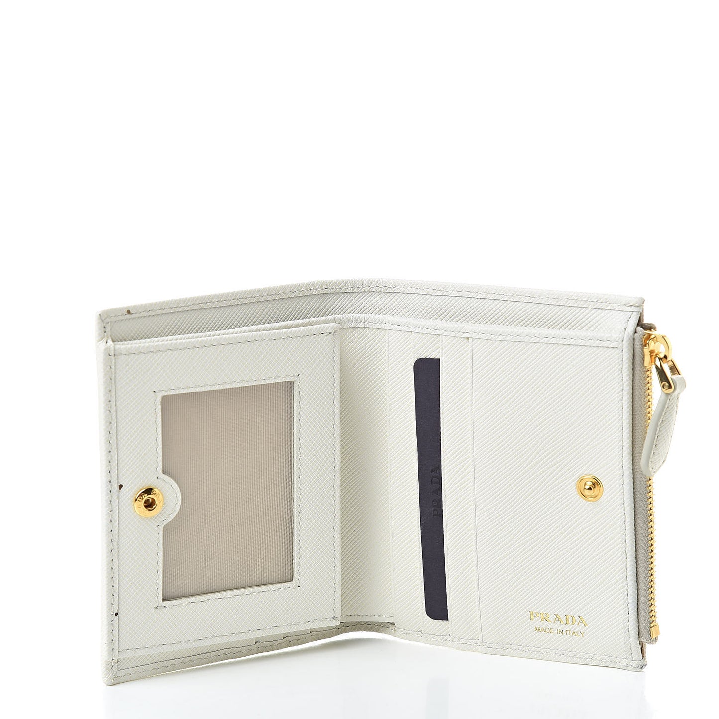 Saffiano Metal Wallet Bianco