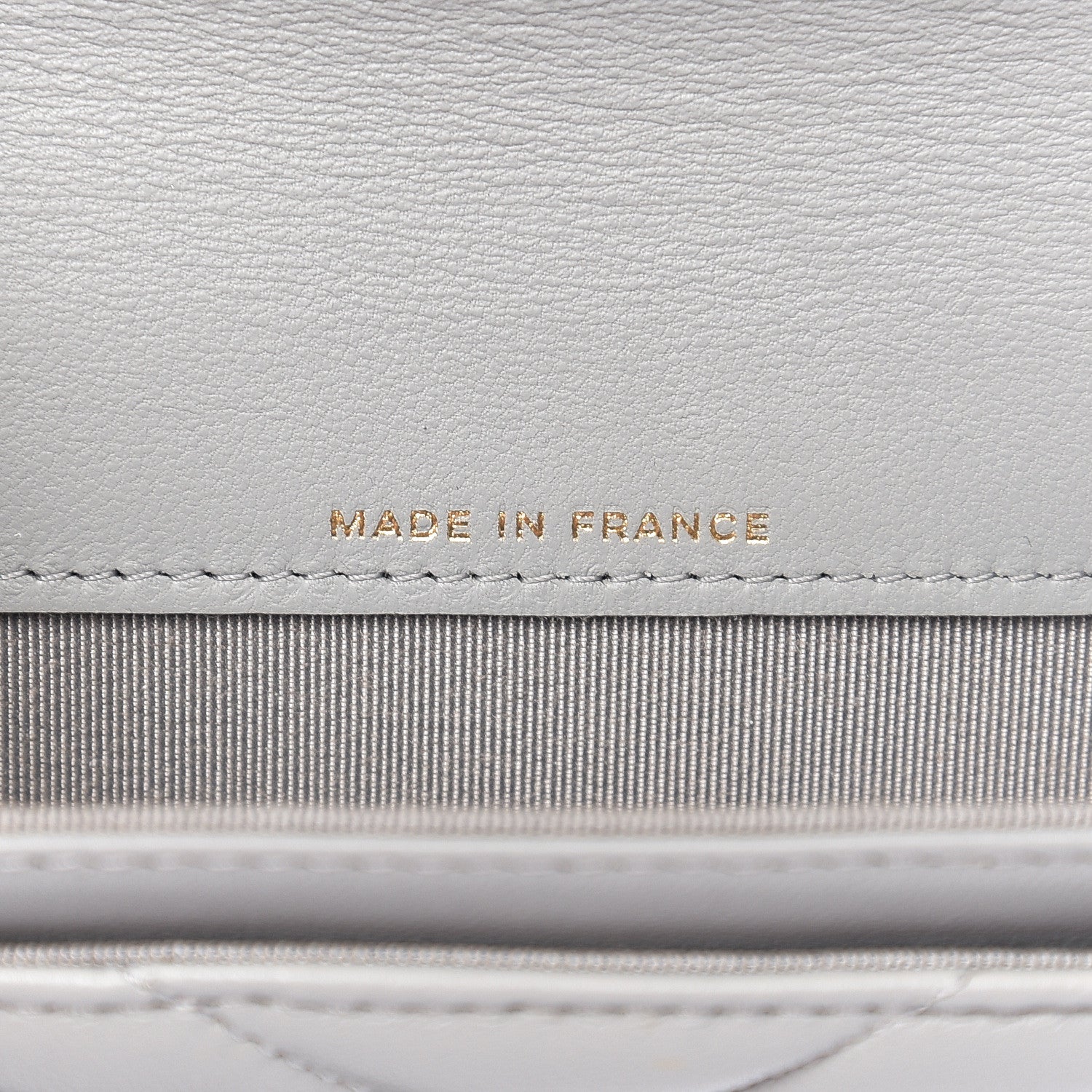 Chanel Lambskin Chevron Quilted Flap Card Holder Grey 5 of 7