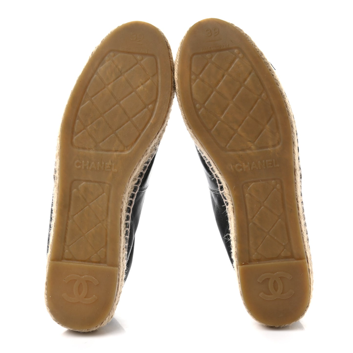 Lambskin CC Espadrilles 39 Black