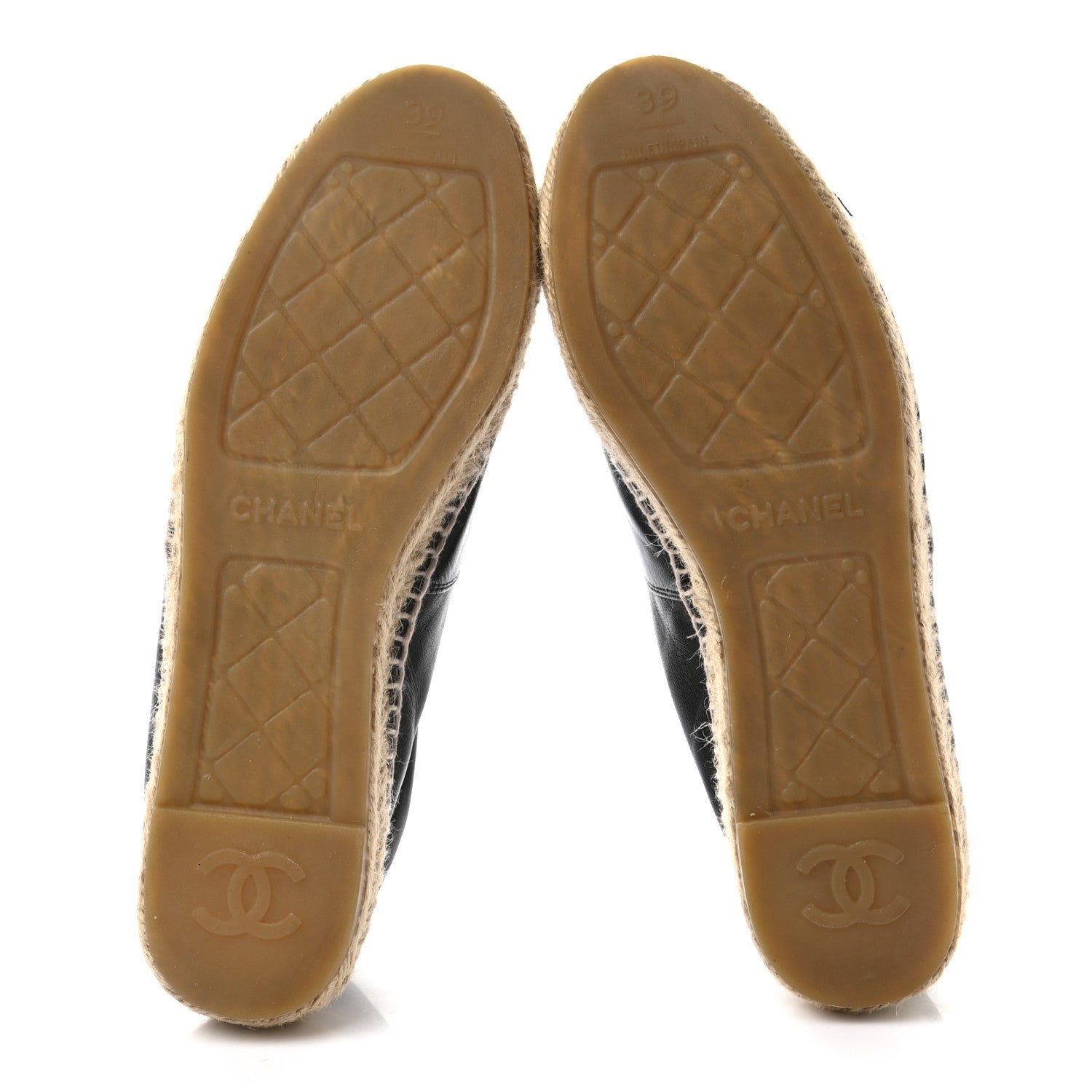 Chanel Lambskin CC Espadrilles 39 Black 5 of 9