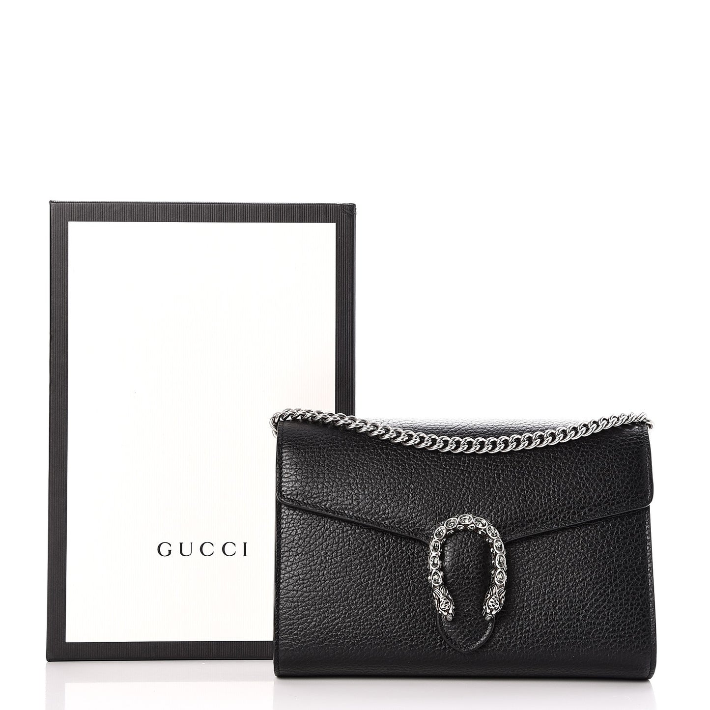 Calfskin Mini Dionysus Chain Wallet Black
