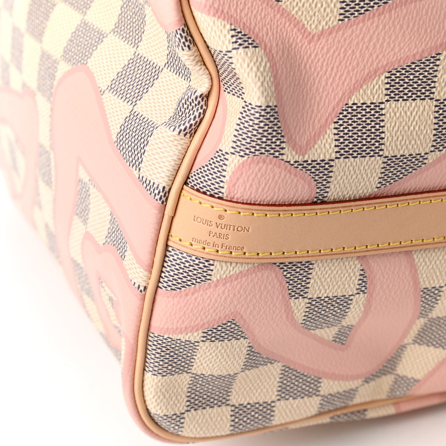 Damier Azur Tahitienne Speedy Bandouliere 30 Rose Ballerine