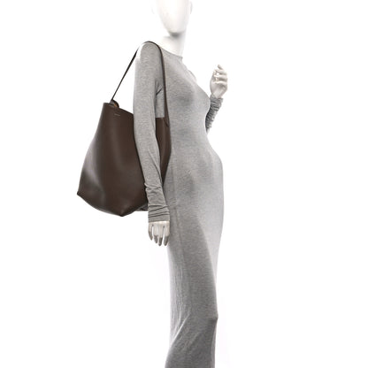 The Row Grained Calfskin Large N/S Park Tote Dark Taupe 2 of 10
