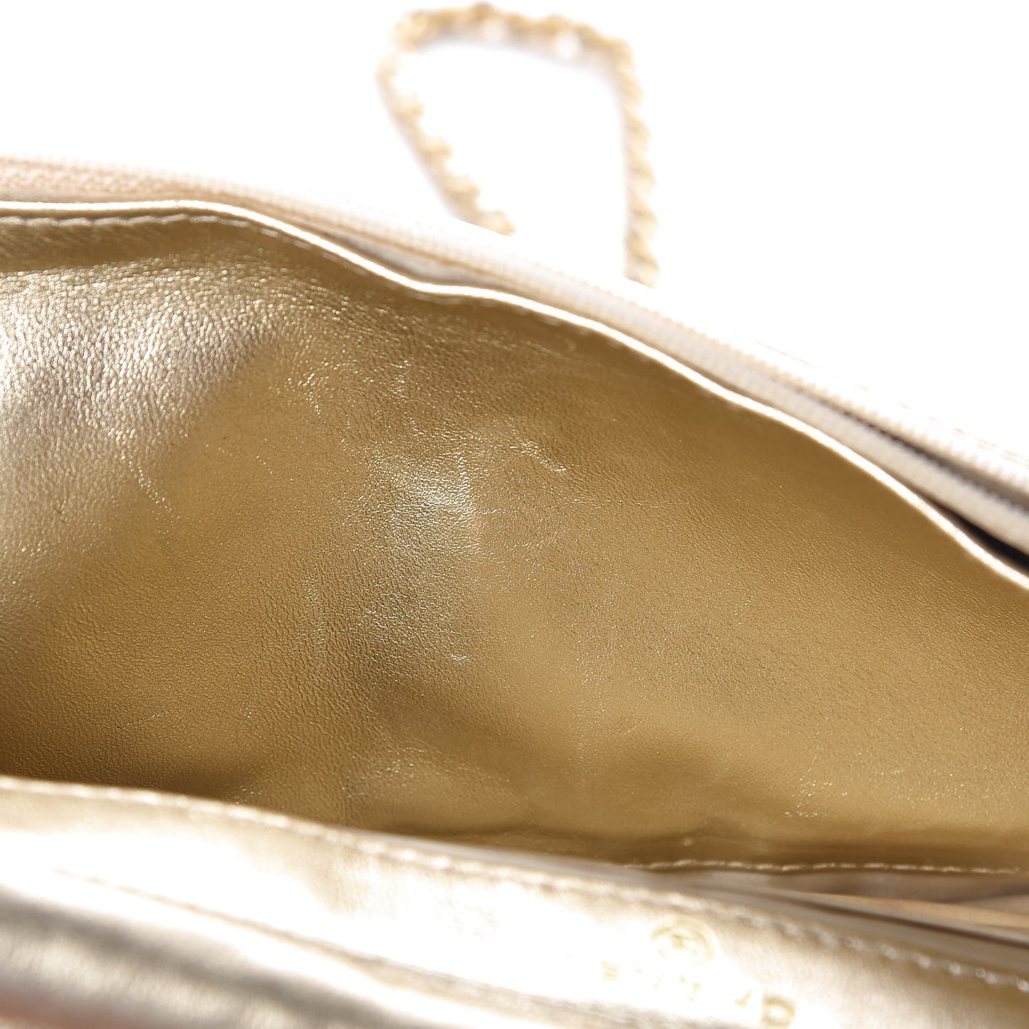 Nylon Travel Wallet On Chain WOC Metallic Gold