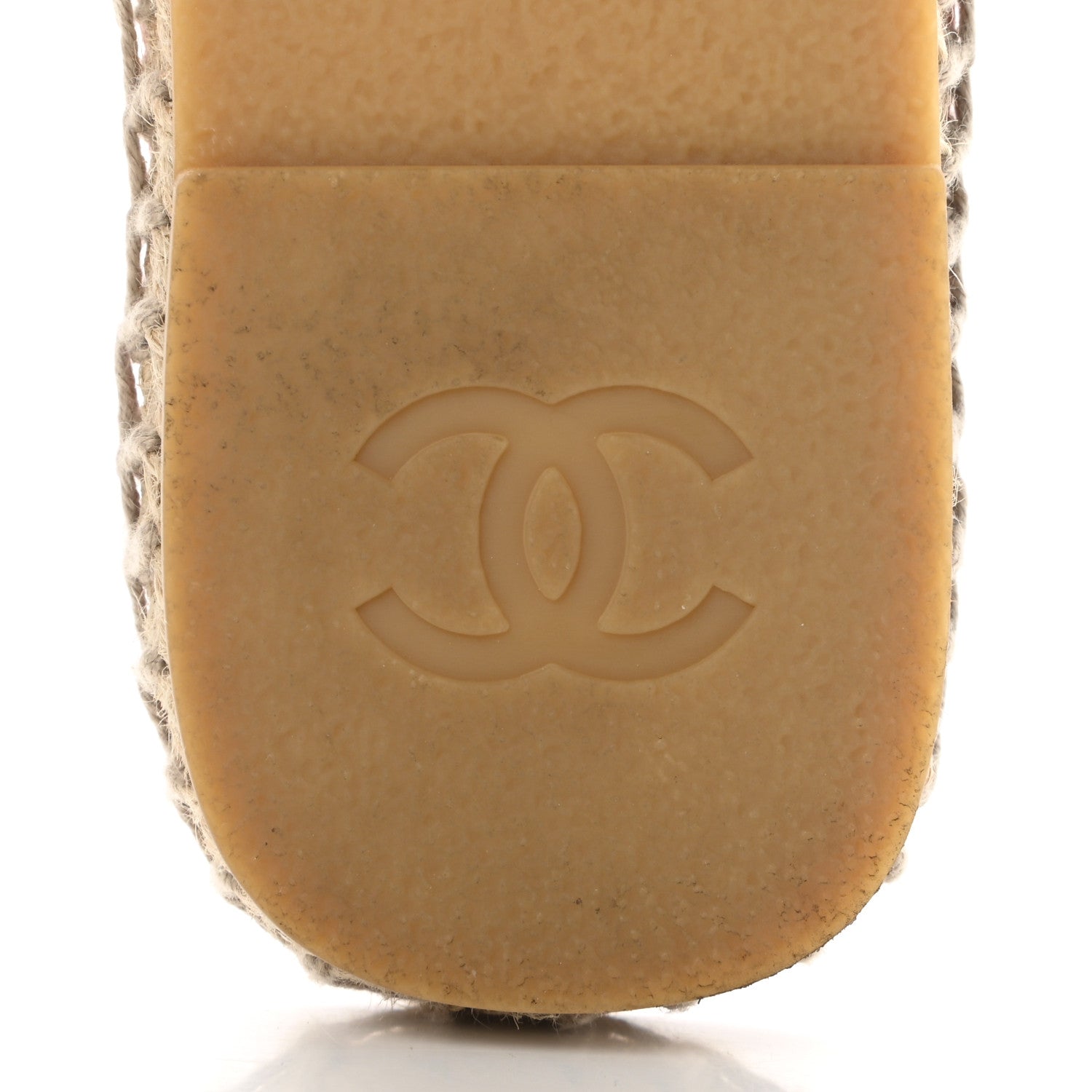Chanel Denim CC Espadrille Mules 38 Pink Black 6 of 12