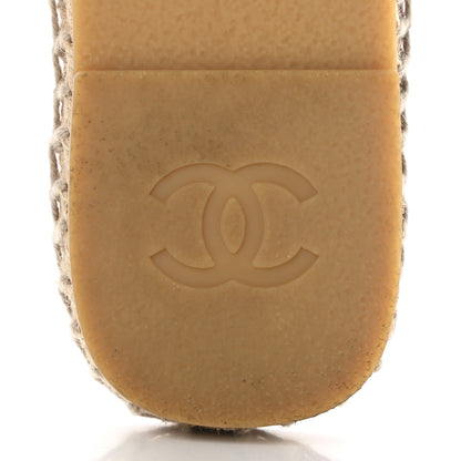 Chanel Denim CC Espadrille Mules 38 Pink Black 6 of 12