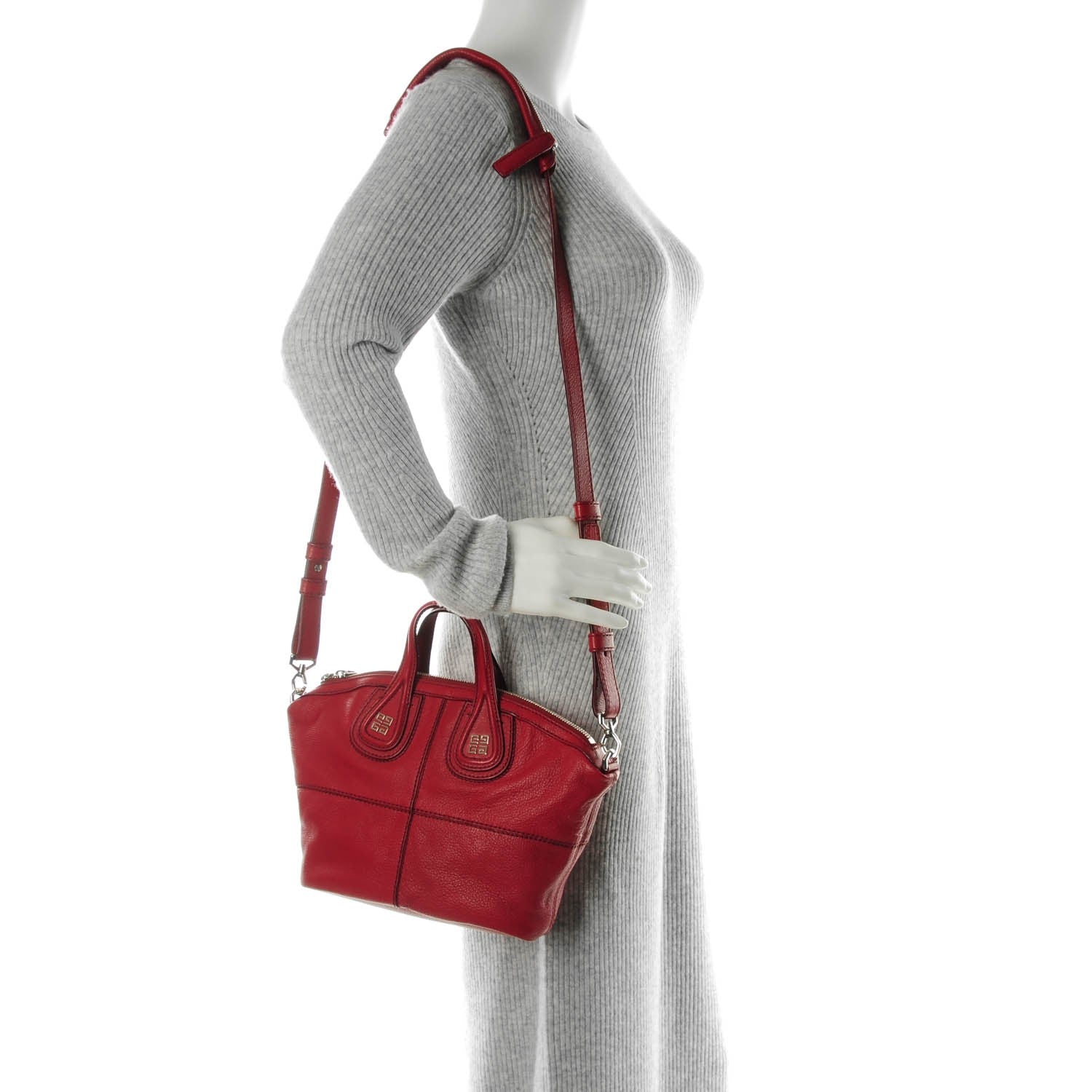 Givenchy Sugar Goatskin Micro Nightingale Red 2 of 7