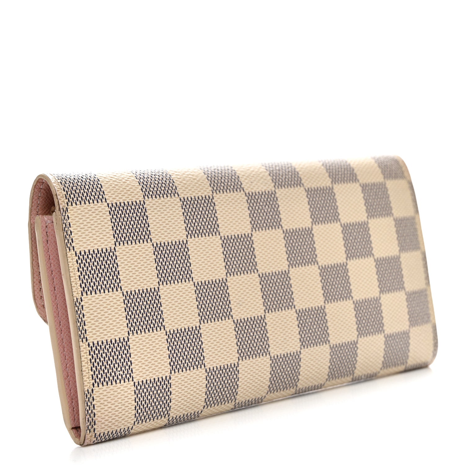 Louis Vuitton Damier Azur Emilie Wallet Rose Ballerine 3 of 14