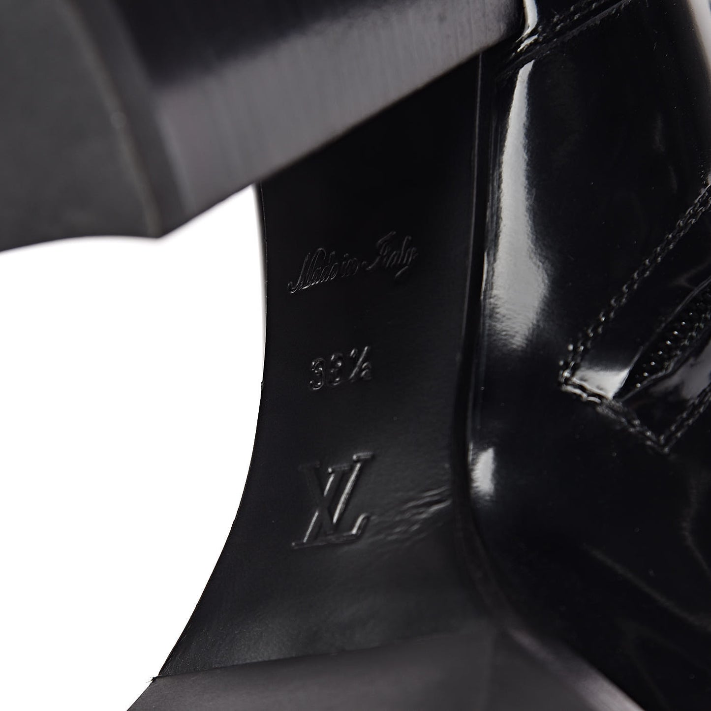 Patent Calfskin Star Trail Ankle Boots 38.5 Black