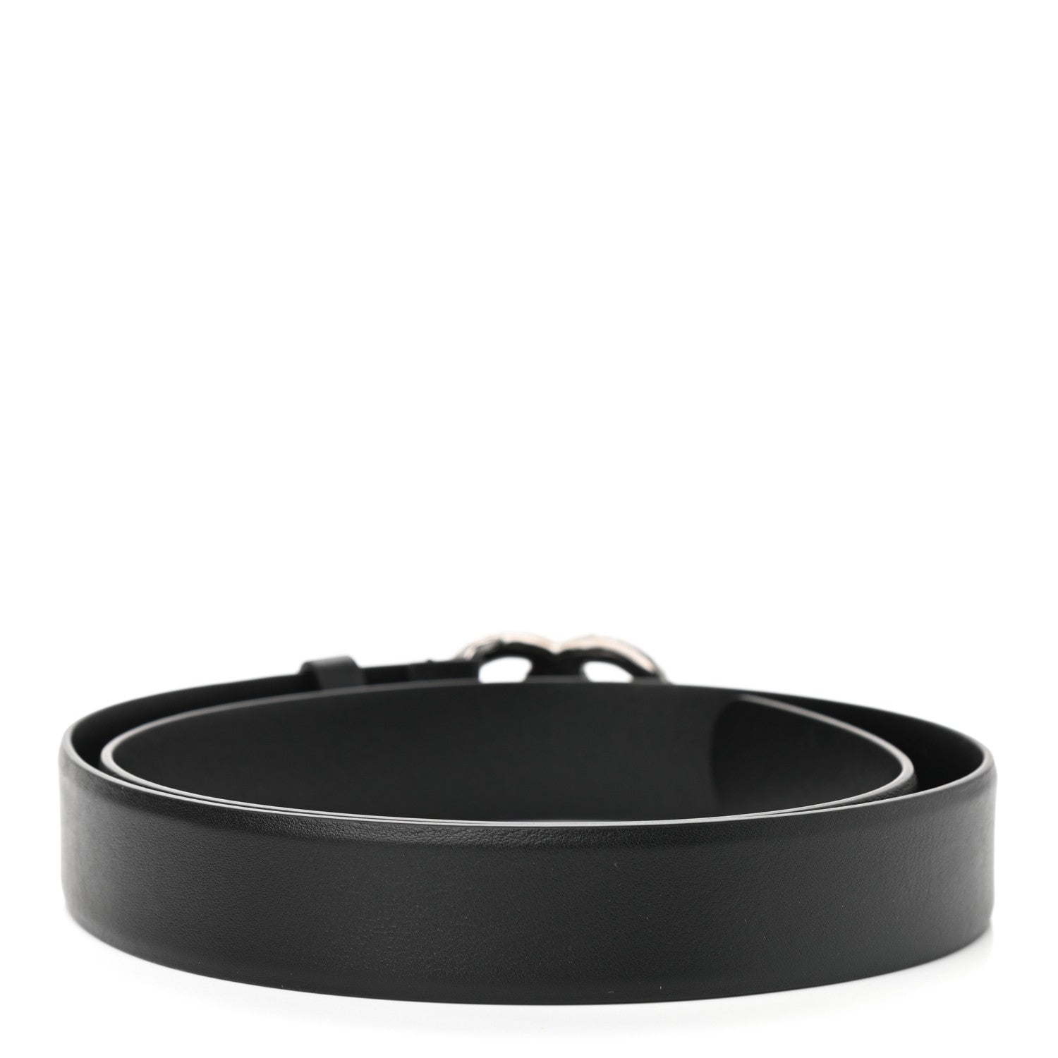 Chanel Calfskin Pearl Crystal CC Belt 85 34 Black 2 of 6
