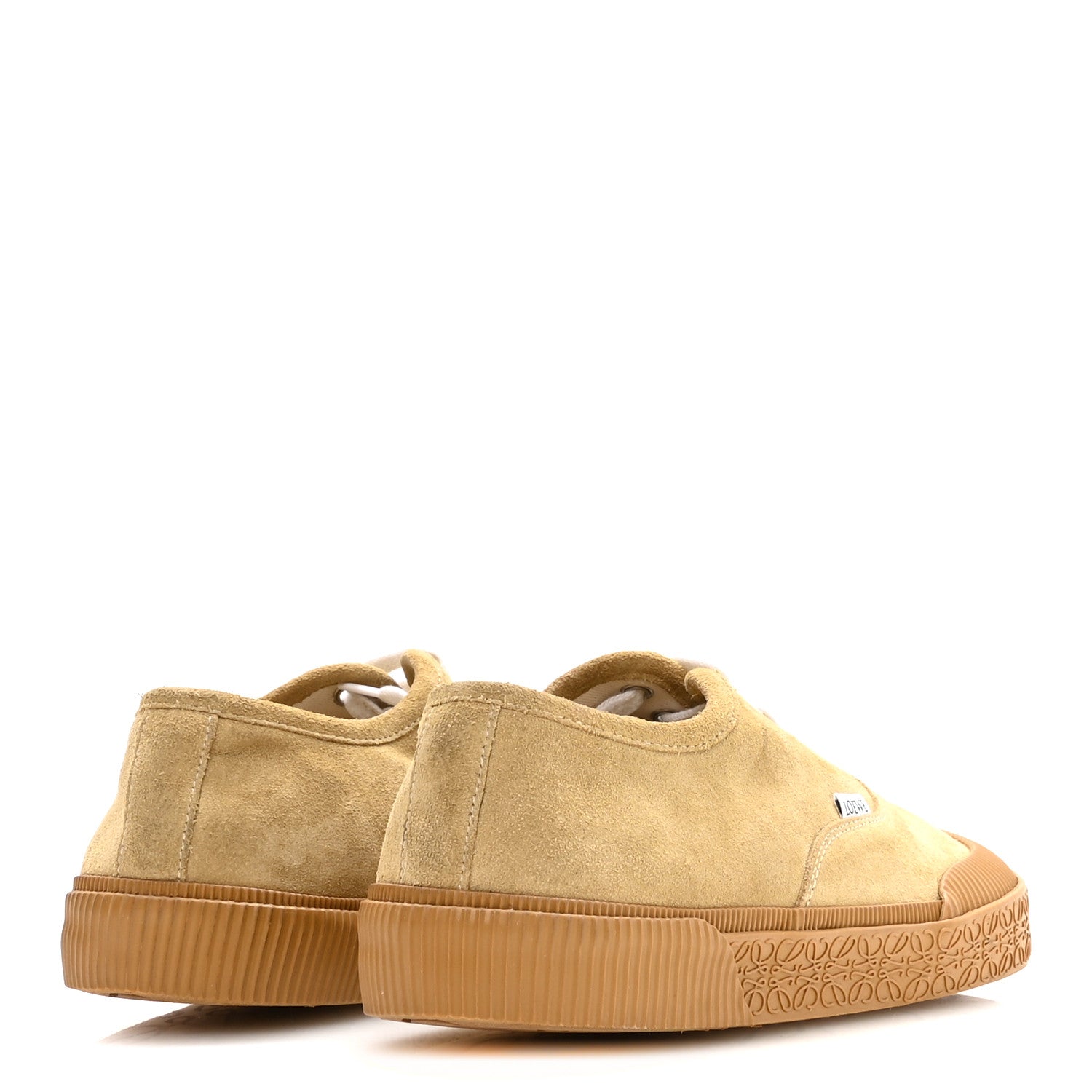 Loewe X PAULA's IBIZA Brushed Suede Rubber Terra Vulca Sneakers 39 Gold 5 of 9
