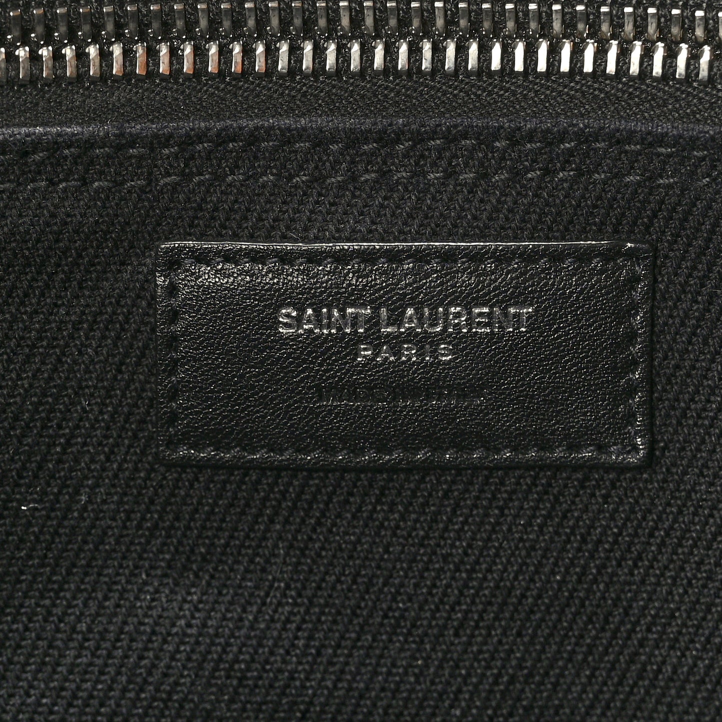 Linen Calfskin Rive Gauche Tote Black