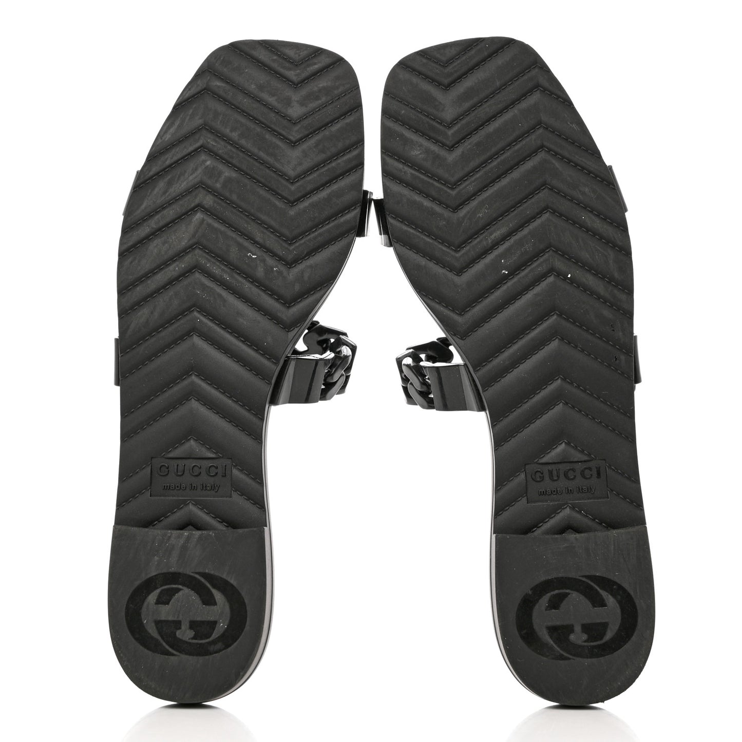 Rubber Womens Slide Sandals 38 Black